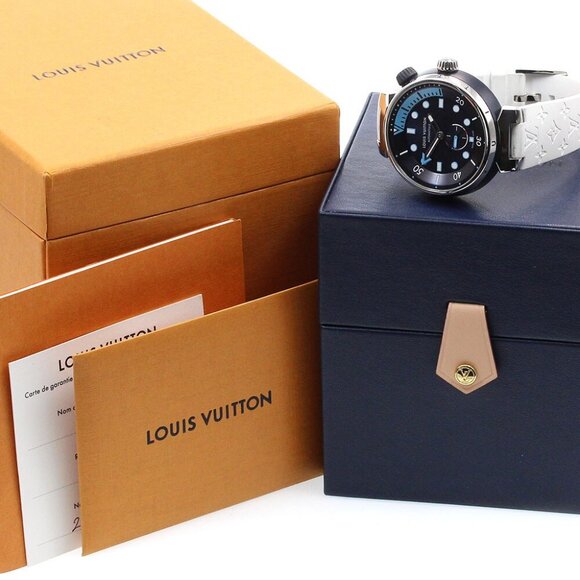 LOUIS VUITTON Tambour Street Diver QA121 Navy Dial Automatic Men's Watch_860533 - Picture 1 of 7